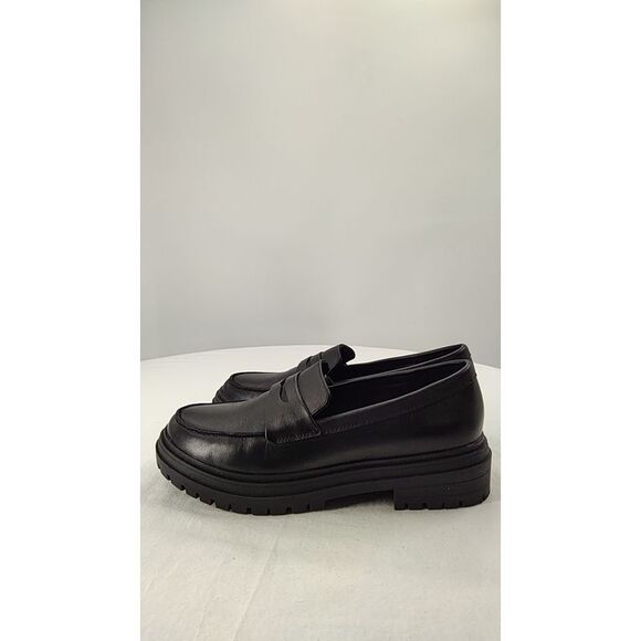 Quince Black Leather Lug Sole Loafers - Women’s Sz 8 EUC - Picture 3 of 9